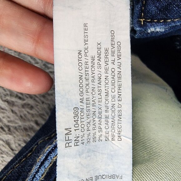 RFM Jeans Womens 18 Blue Stretch High Rise Capri *GUC* - Picture 14 of 15